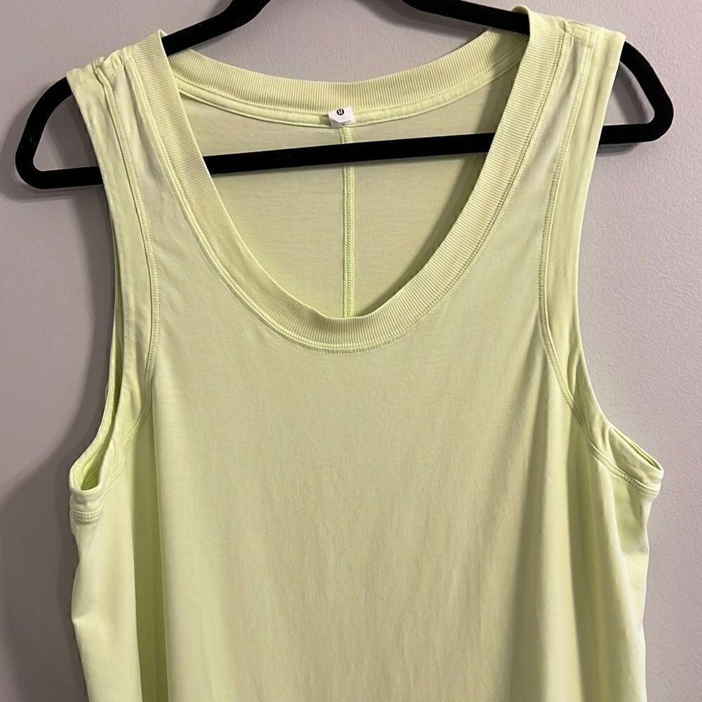 Lululemon All Yours Tank Maxi Dress CPNG Crispin Neon Green size 14 - Picture 4 of 10